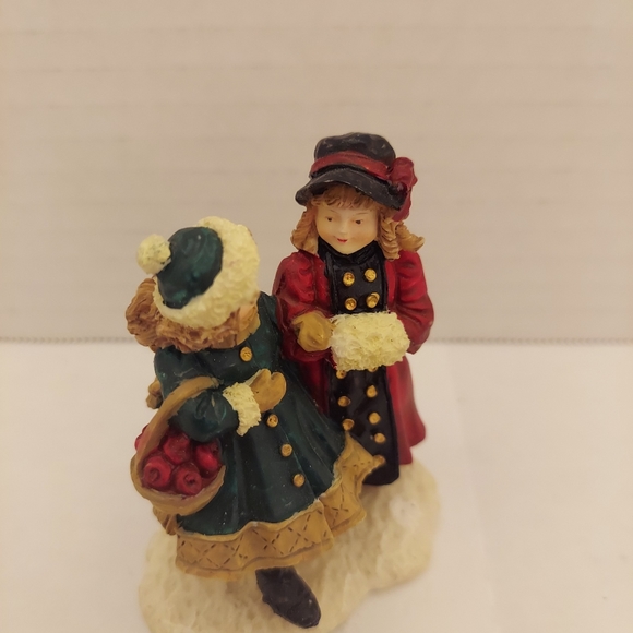 Mervyn's Village Square 1994 2 Girls Walking Figurine - Picture 4 of 7